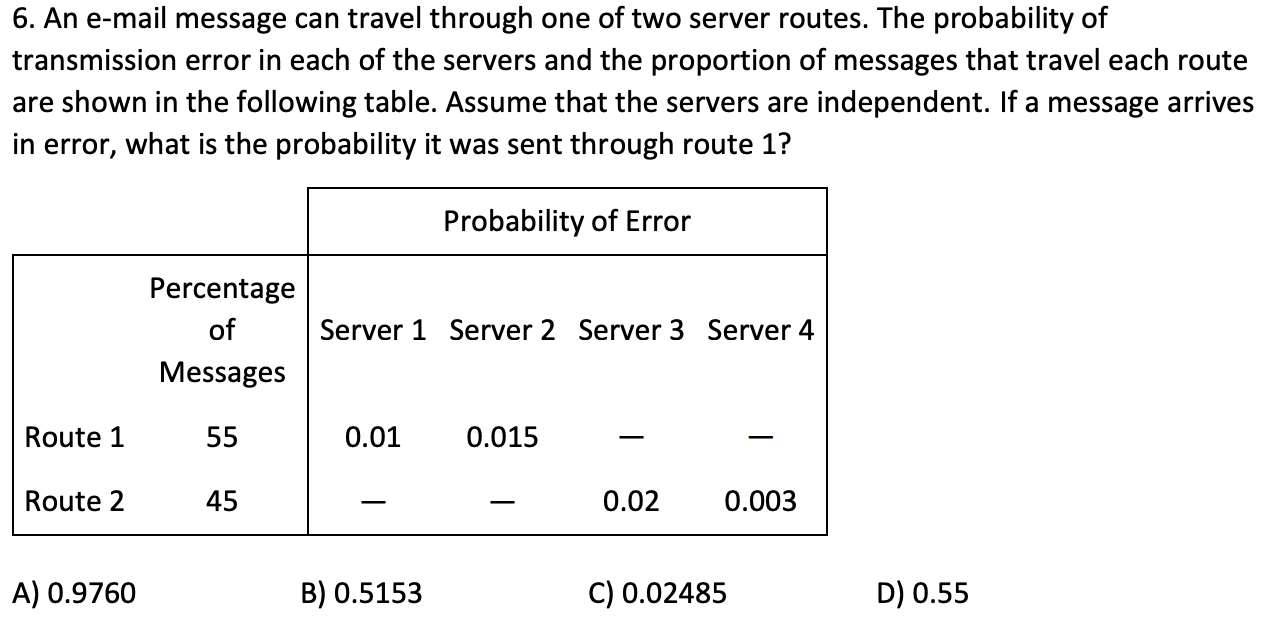 solved-6-an-e-mail-message-can-travel-through-one-of-two-chegg