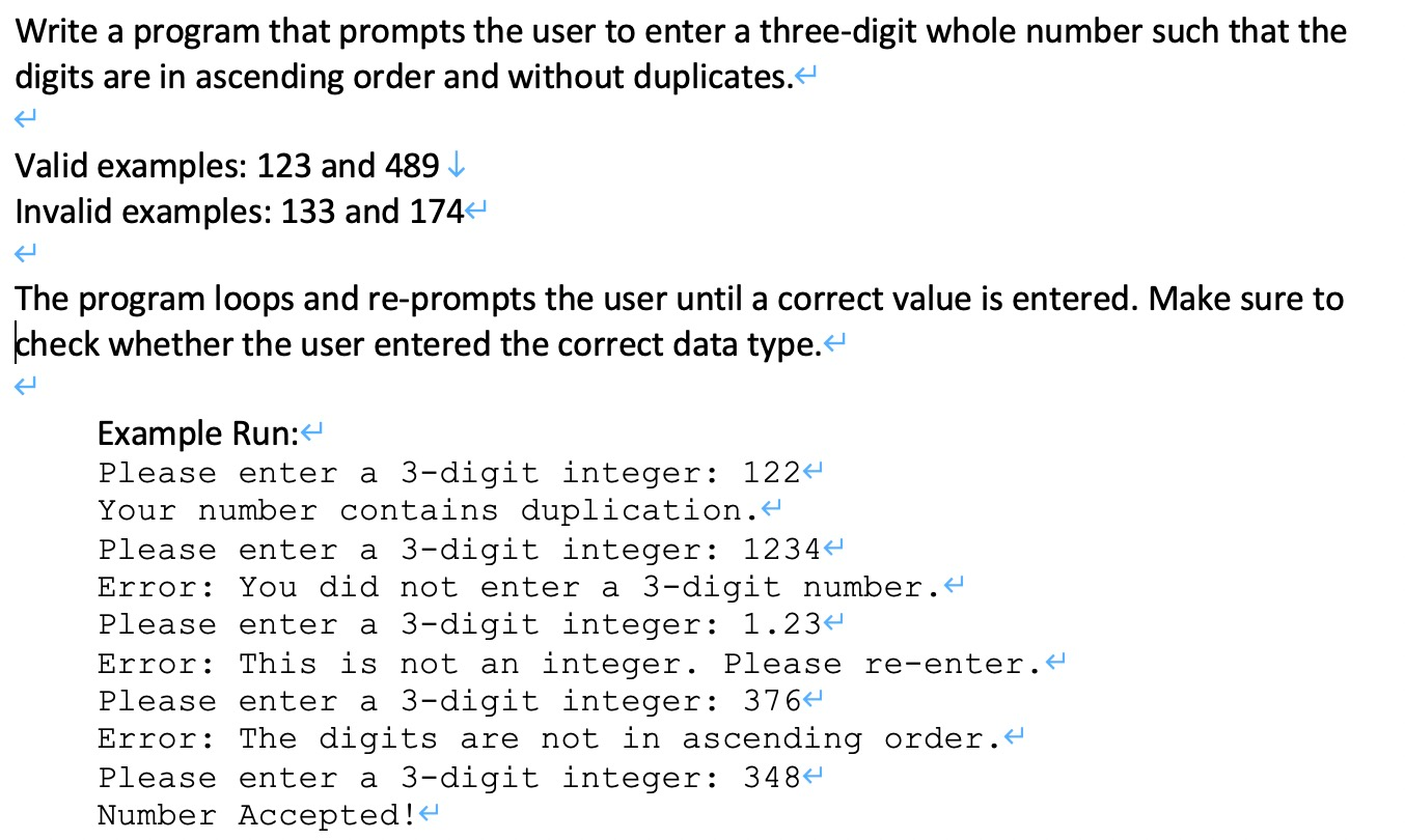 Solved Write A Program That Prompts The User To Enter A Chegg