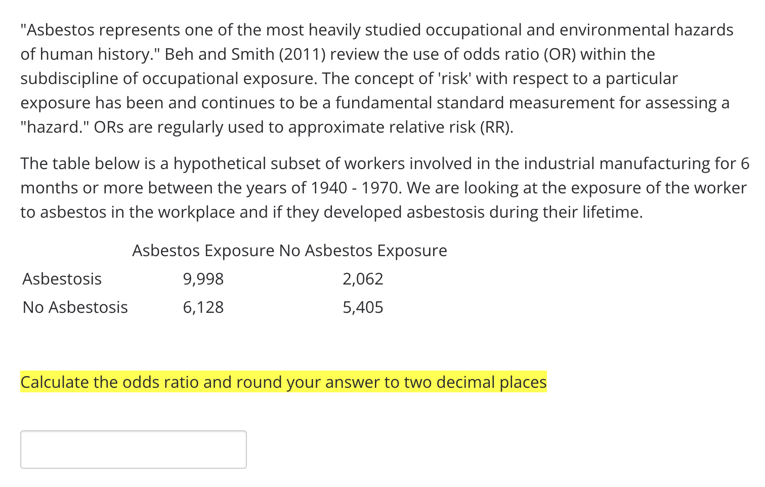 Solved "Asbestos represents one of the most heavily studied | Chegg.com