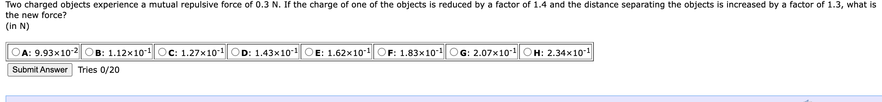 Solved the new force? (in N ) | Chegg.com