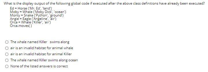 Solved QUESTION 12 Consider the following class definitions. | Chegg.com