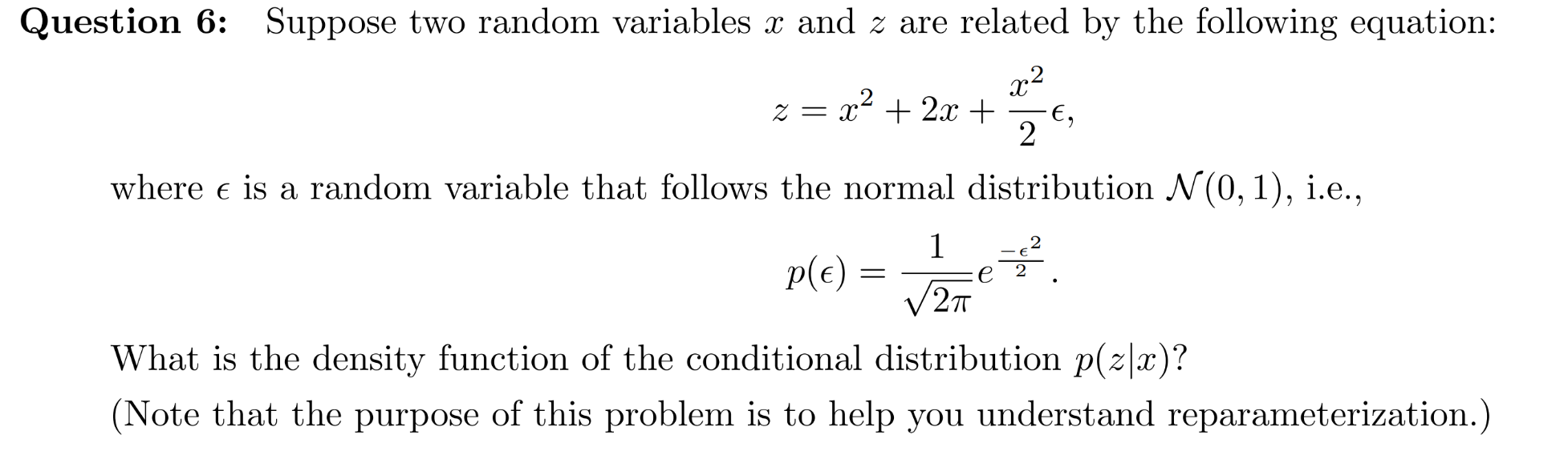Solved z=x2+2x+2x2ϵ where ϵ is a random variable that | Chegg.com