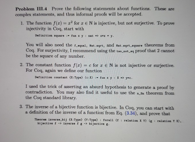 Solved Problem III.4 Prove the following statements about | Chegg.com