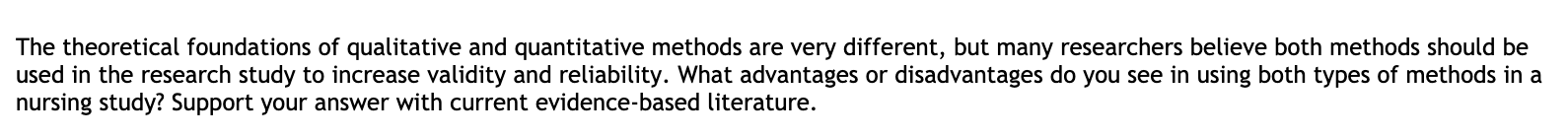 Solved The theoretical foundations of qualitative and | Chegg.com