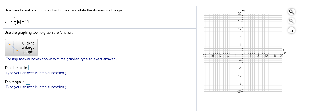 Solved Use transformations to graph the function and state | Chegg.com