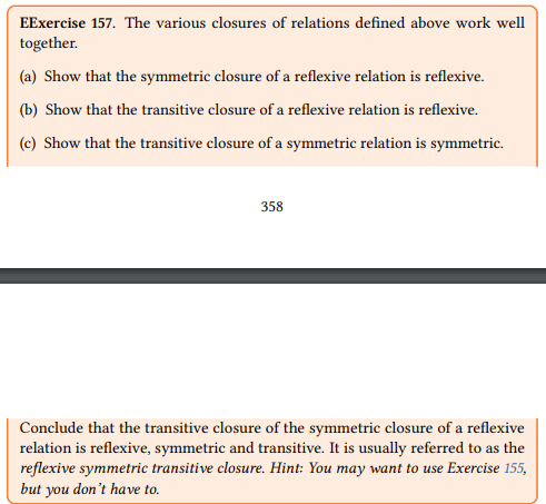 Solved EExercise 157. The various closures of relations | Chegg.com