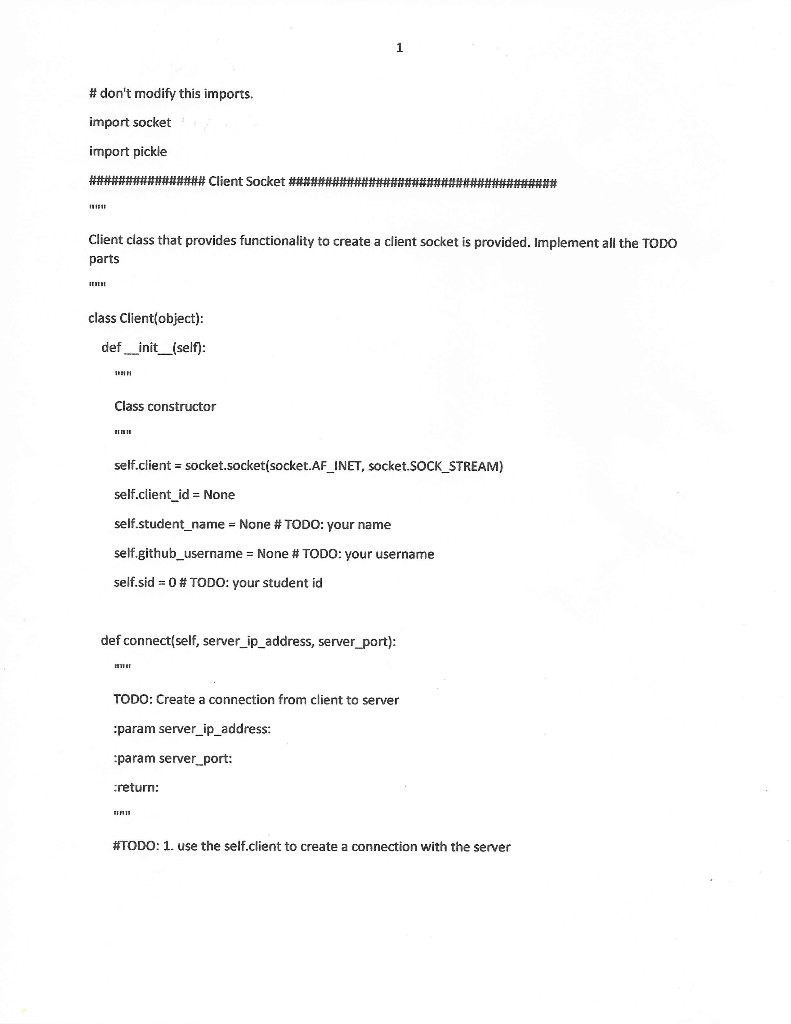 Solved I need help completing this program in PYTHON. TCP | Chegg.com