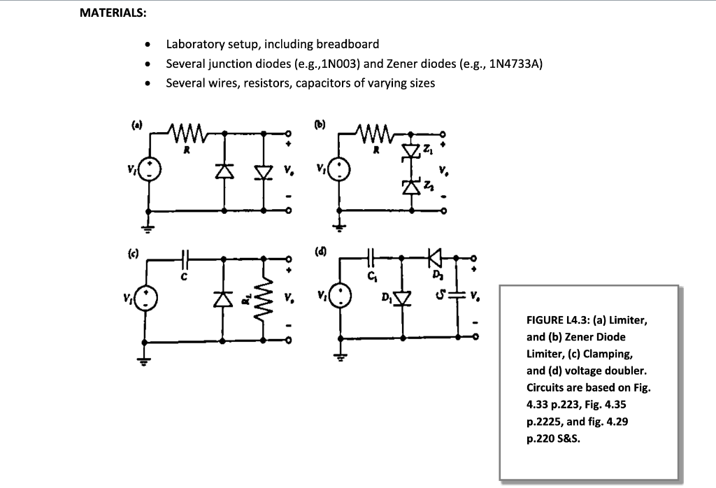 Solved - Laboratory setup, including breadboard - Several | Chegg.com