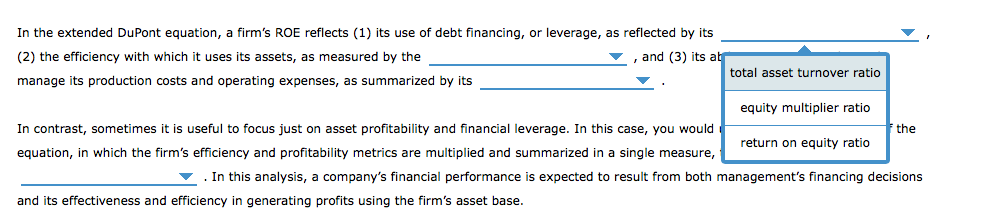 Solved 10. The DuPont equation Corporate decision makers and | Chegg.com
