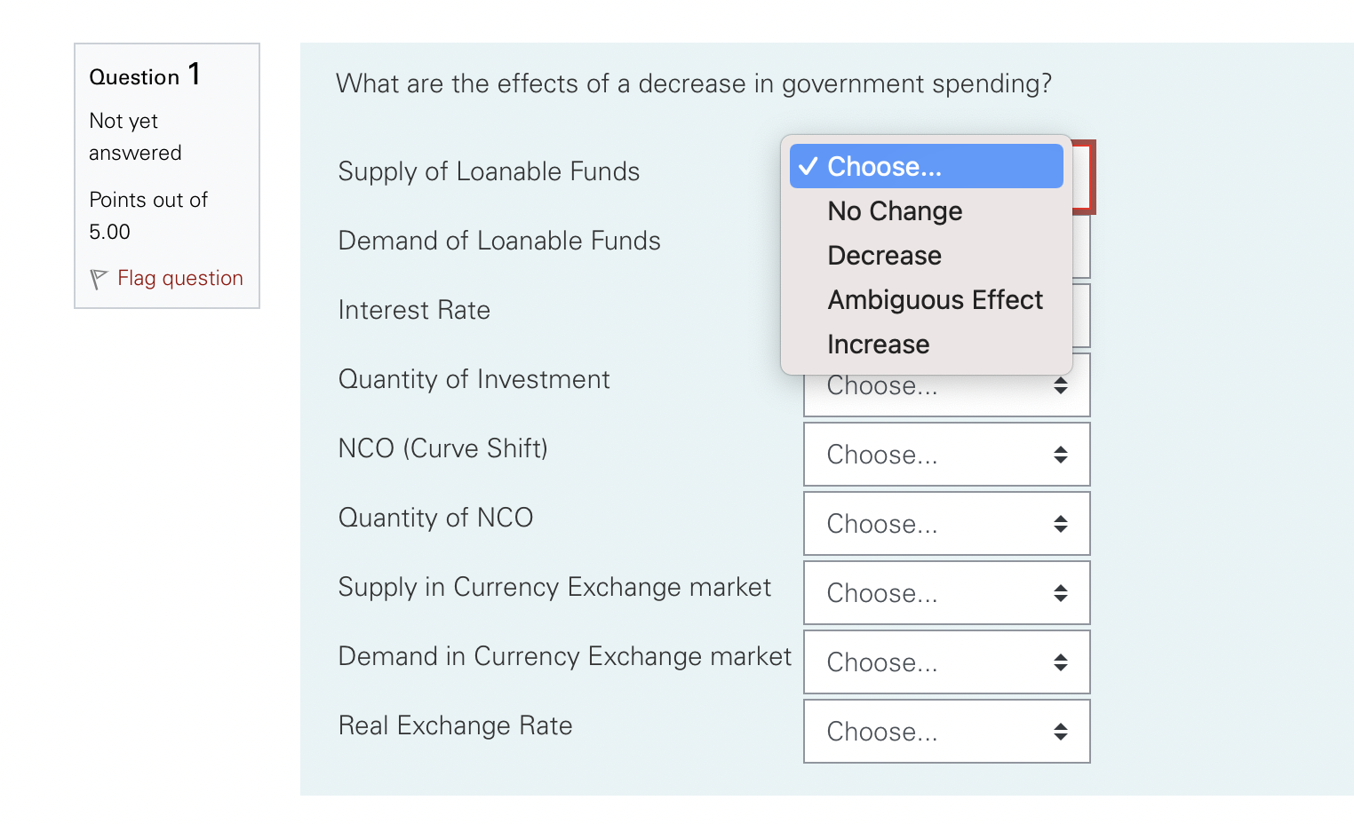 Solved What are the effects of a decrease in government | Chegg.com