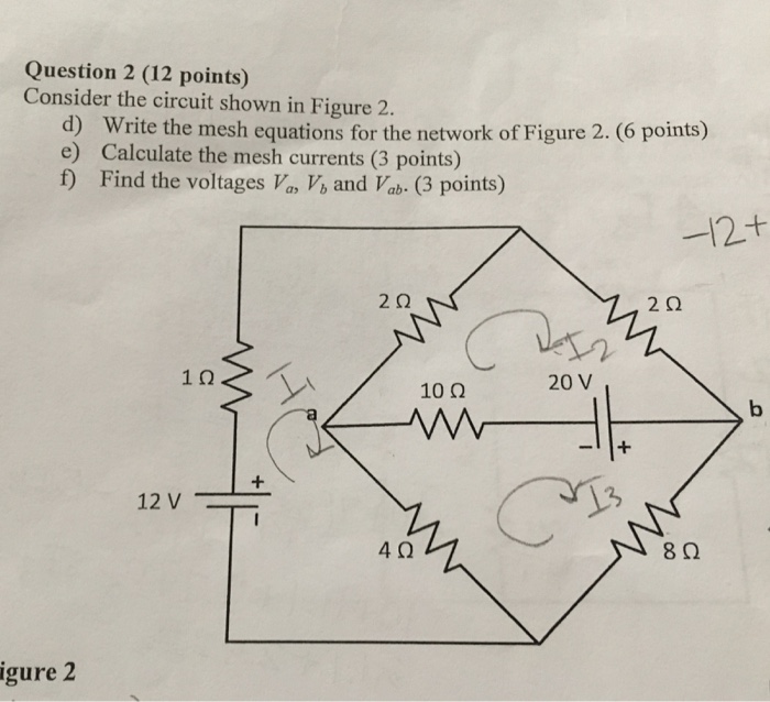 Solved Consider the circuit shown in Figure 2. Write the | Chegg.com