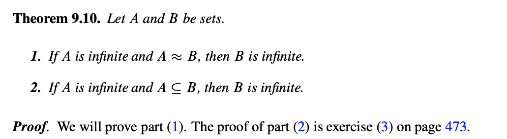 Solved Prove Part (2) Of Theorem 9.10. Let A And B Be Sets. | Chegg.com