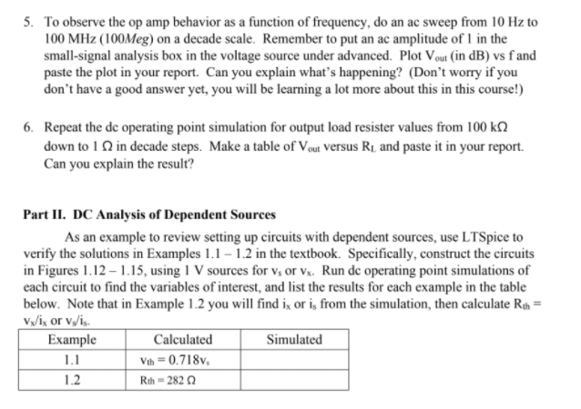 Solved Part I. Op Amps The idea of the ideal op amp was | Chegg.com