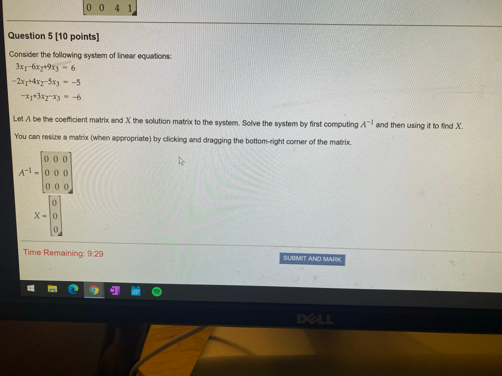 Solved 0 0 4 1 Question 5 [10 points] Consider the following | Chegg.com