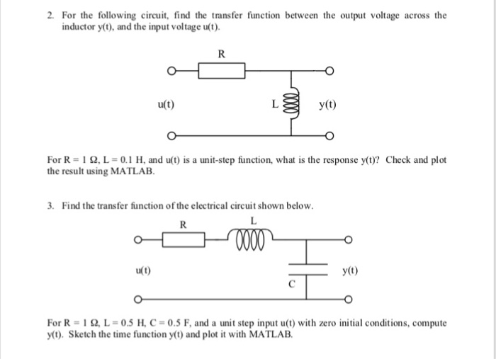 Solved 2. For The Following Circuit, Find The Transfer | Chegg.com