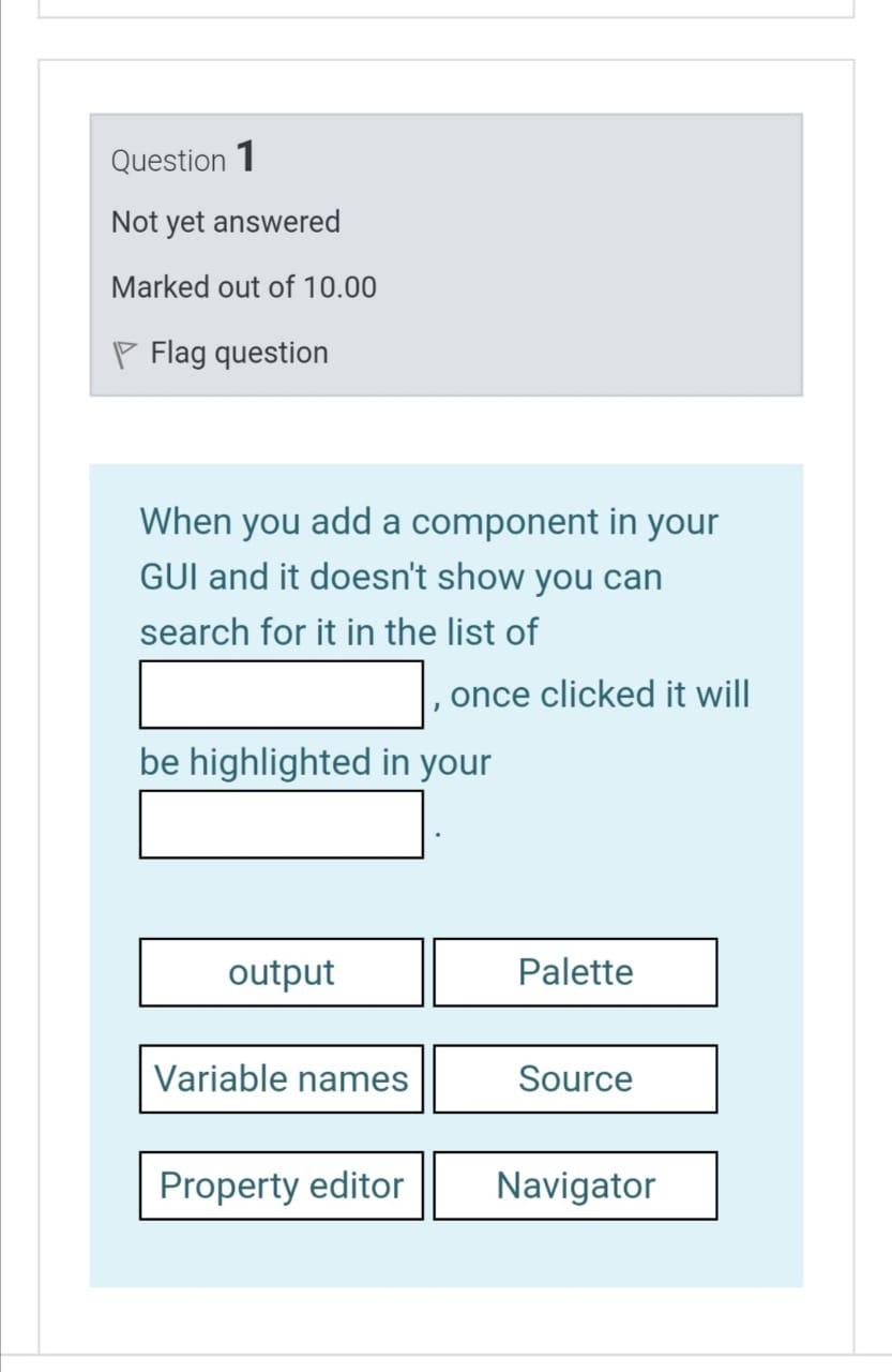 Solved Question 7 Not Yet Answered Marked Out Of 10.00 P | Chegg.com ...