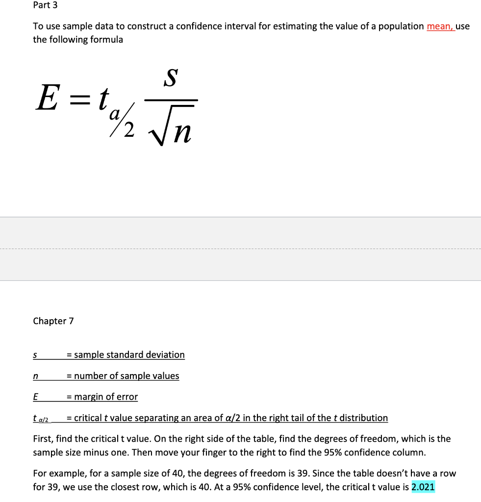 solved-to-use-sample-data-to-construct-a-confidence-interval-chegg