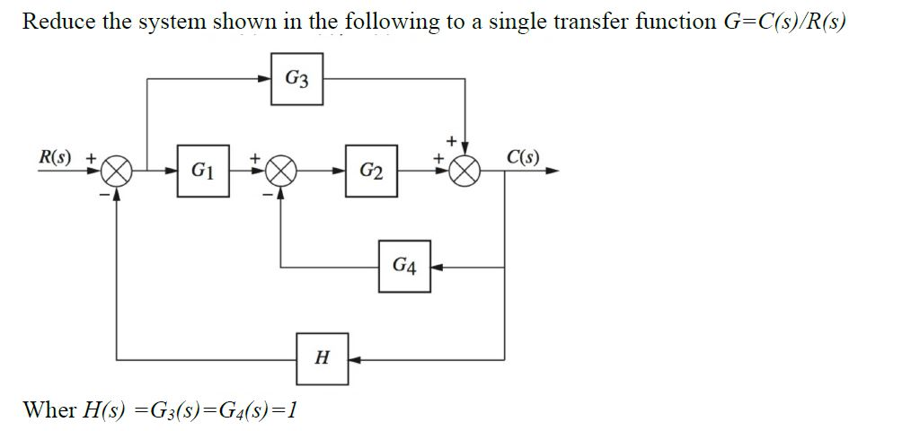 Solved Reduce the system shown in the following to a single | Chegg.com