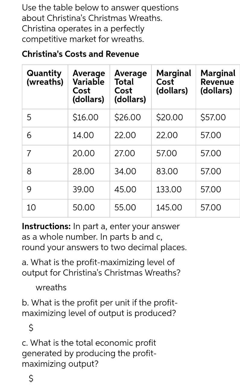 Solved Use the table below to answer questions about | Chegg.com