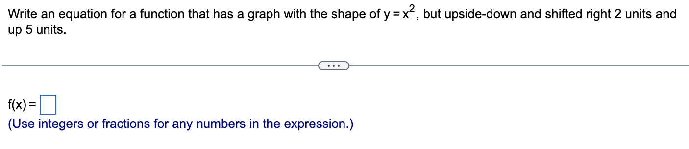 Solved Write an equation for a function that has the graph | Chegg.com
