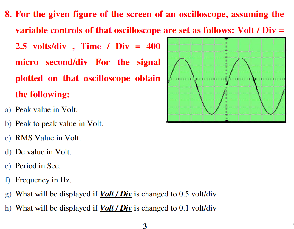 Solved = 8. For the given figure of the screen of an | Chegg.com