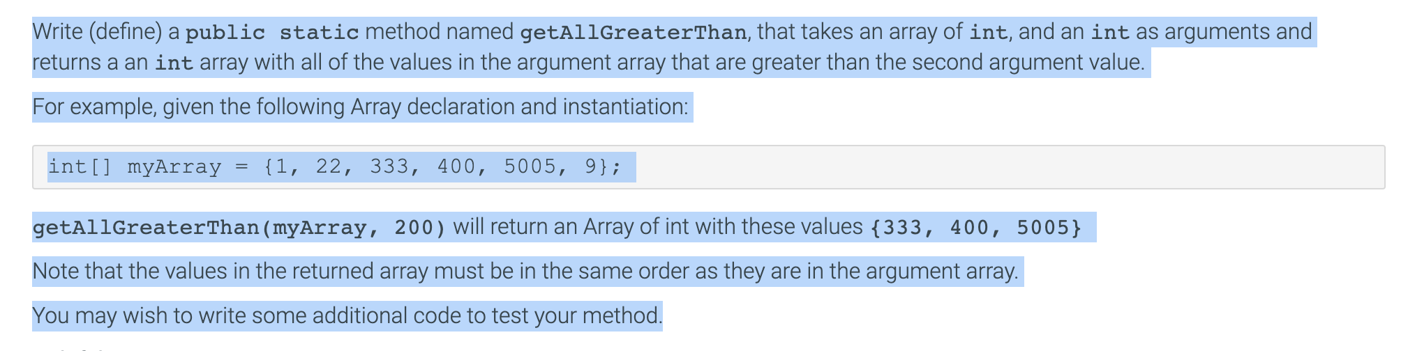 Solved Write (define) A Public Static Method Named | Chegg.com