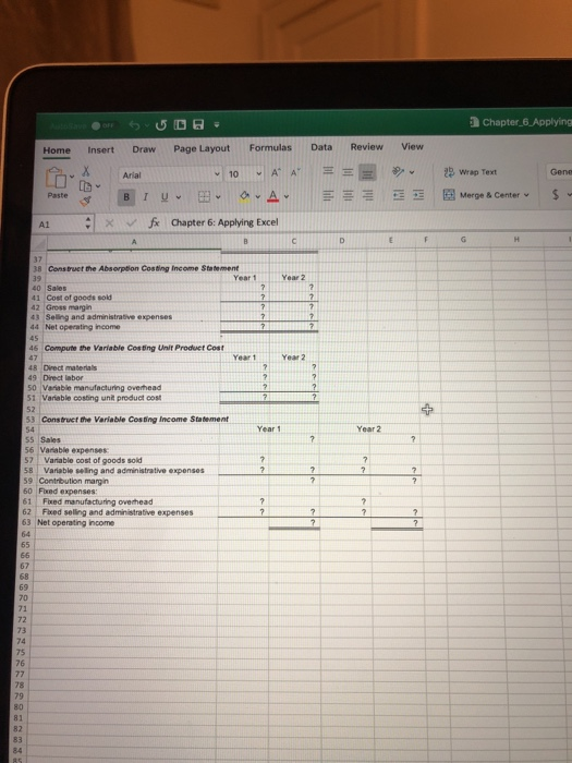 Solved (つ Chapter 6.App ; Home Insert Draw Page Layout | Chegg.com