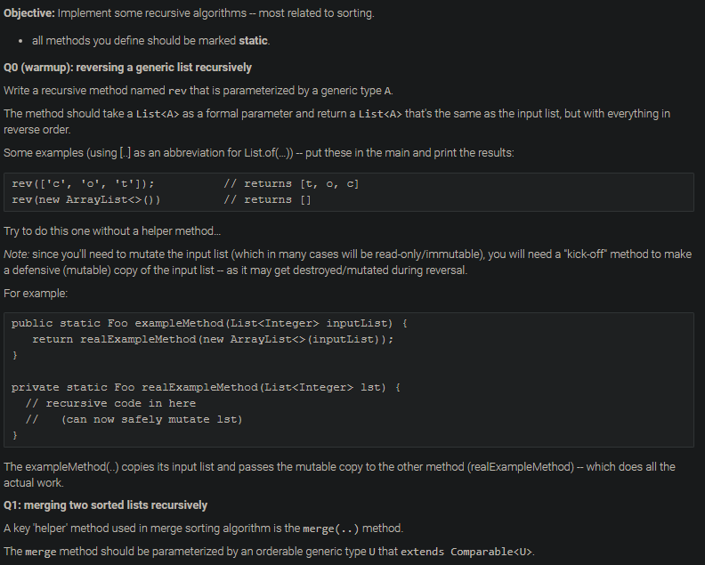 Solved Objective: Implement some recursive algorithms - most | Chegg.com