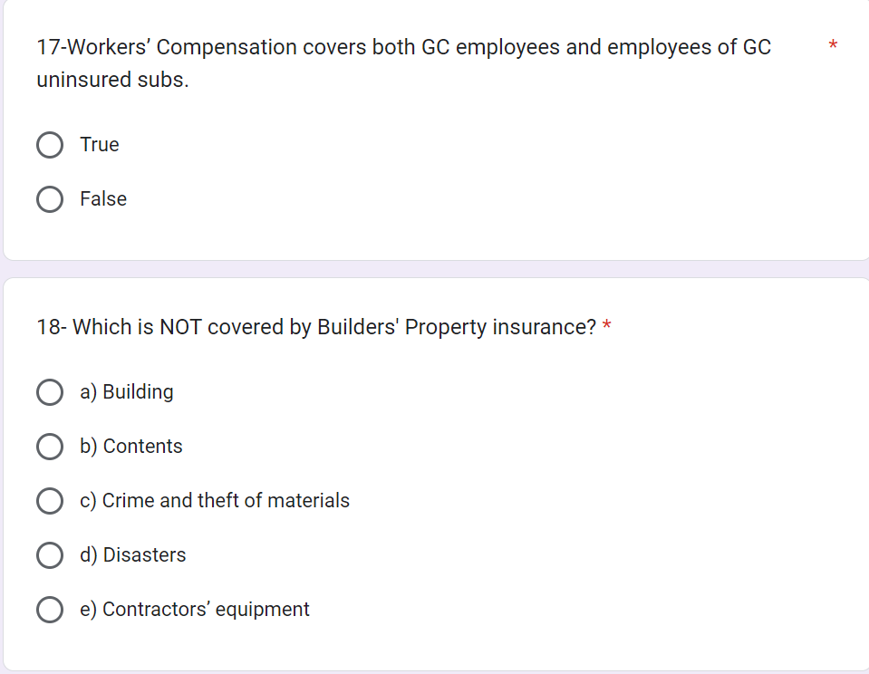 Solved 17-Workers' Compensation covers both GC employees and | Chegg.com
