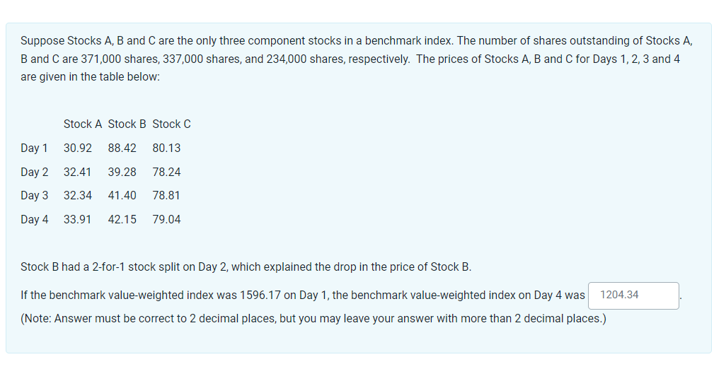 Solved Suppose Stocks A, B And C Are The Only Three | Chegg.com