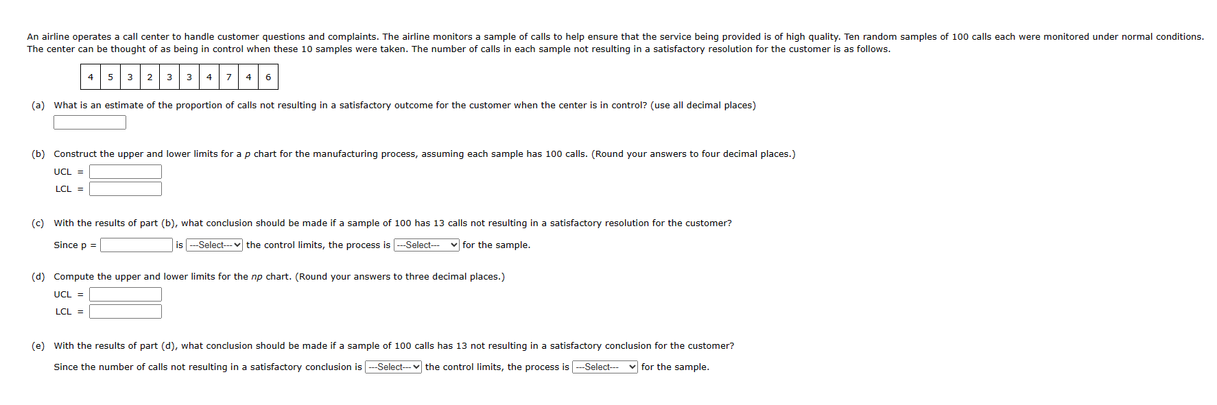 Solved (a) What is an estimate of the proportion of calls | Chegg.com