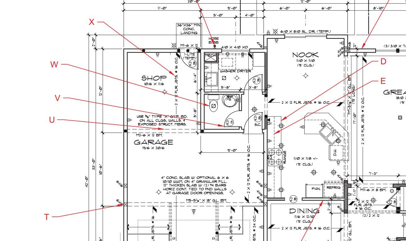 Solved Given this snippet of a floor plan please identify | Chegg.com