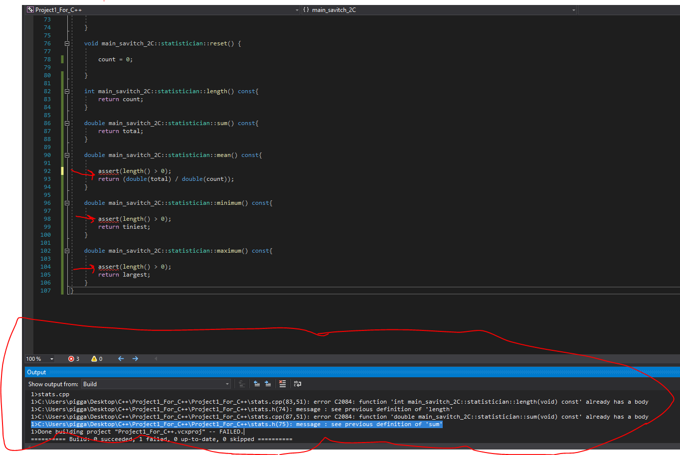 Solved 1 Project1_For_C++ () main_savitch_2C #include // | Chegg.com