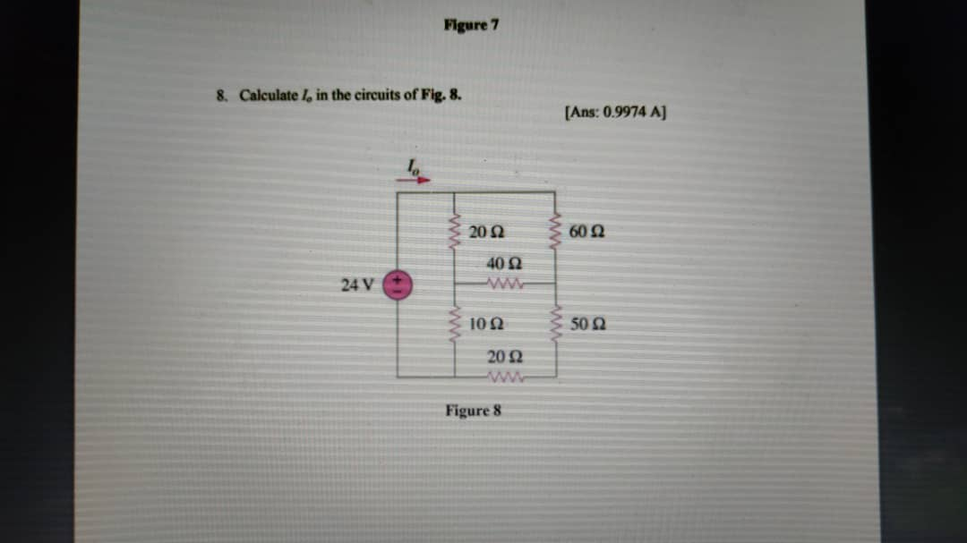 Solved Figure 7 8. Calculate I, In The Circuits Of Fig. 8. | Chegg.com