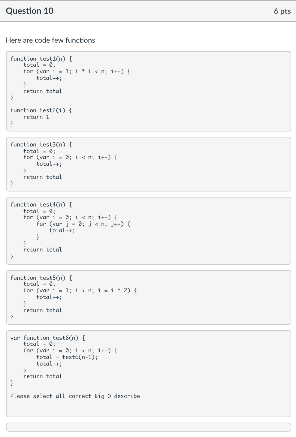 Solved Question 10 6 pts Here are code few functions | Chegg.com