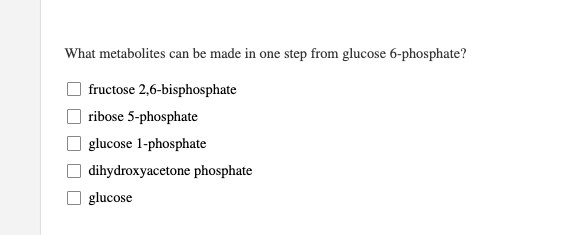 Solved What metabolites can be made in one step from glucose | Chegg.com