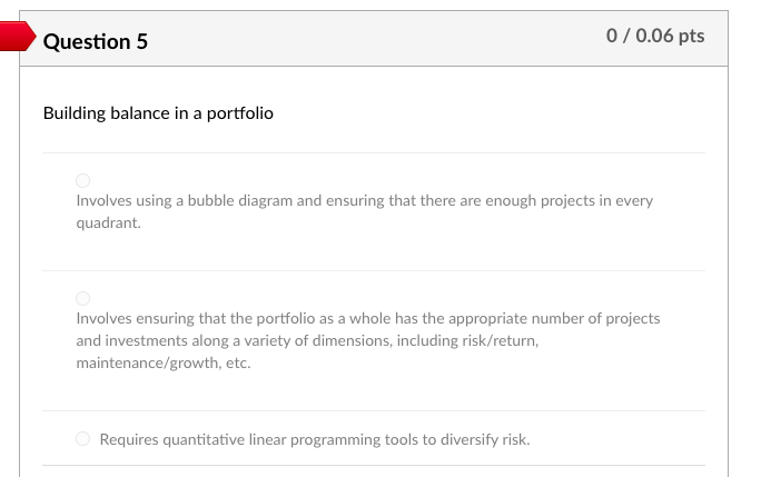 Solved Question 5Building Balance In A PortfolioInvolves | Chegg.com