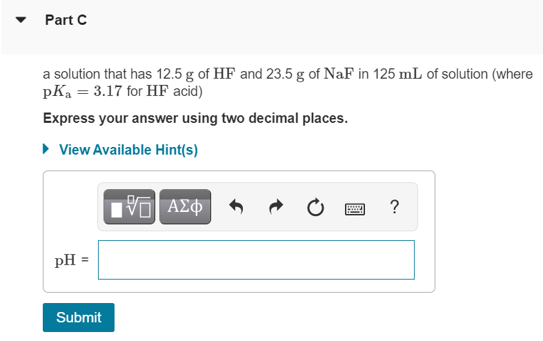 Solved Question Use The Henderson Hasselbalch Equation Chegg Com