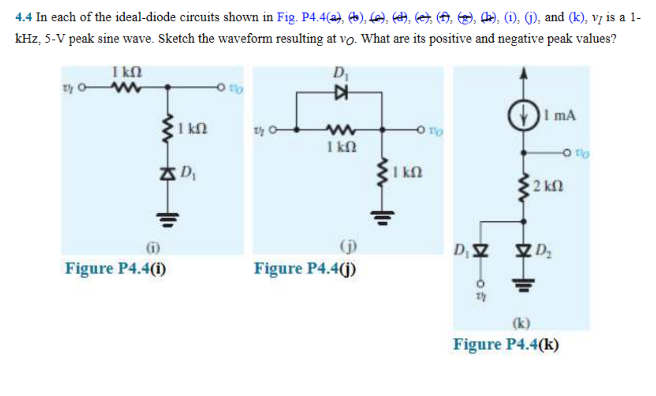 Solved 44 In Each Of The Ideal Diode Circuits Shown In Fig 8033