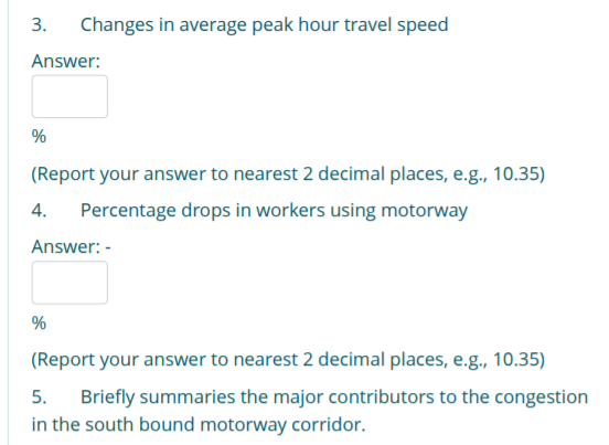 Solved Table below shows the data from Brisbane congestion | Chegg.com