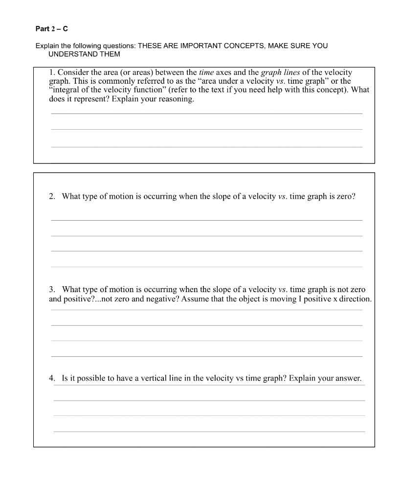 Solved Part 2 -C Explain the following questions: THESE ARE | Chegg.com