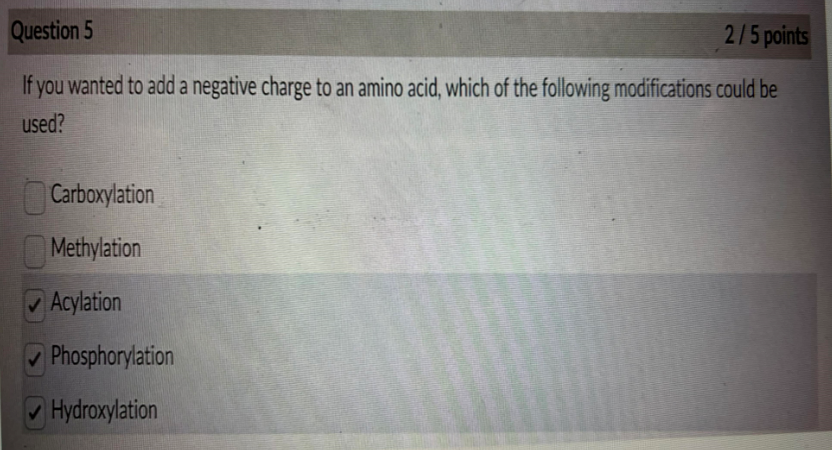 Solved If you wanted to add a negative charge to an amino | Chegg.com