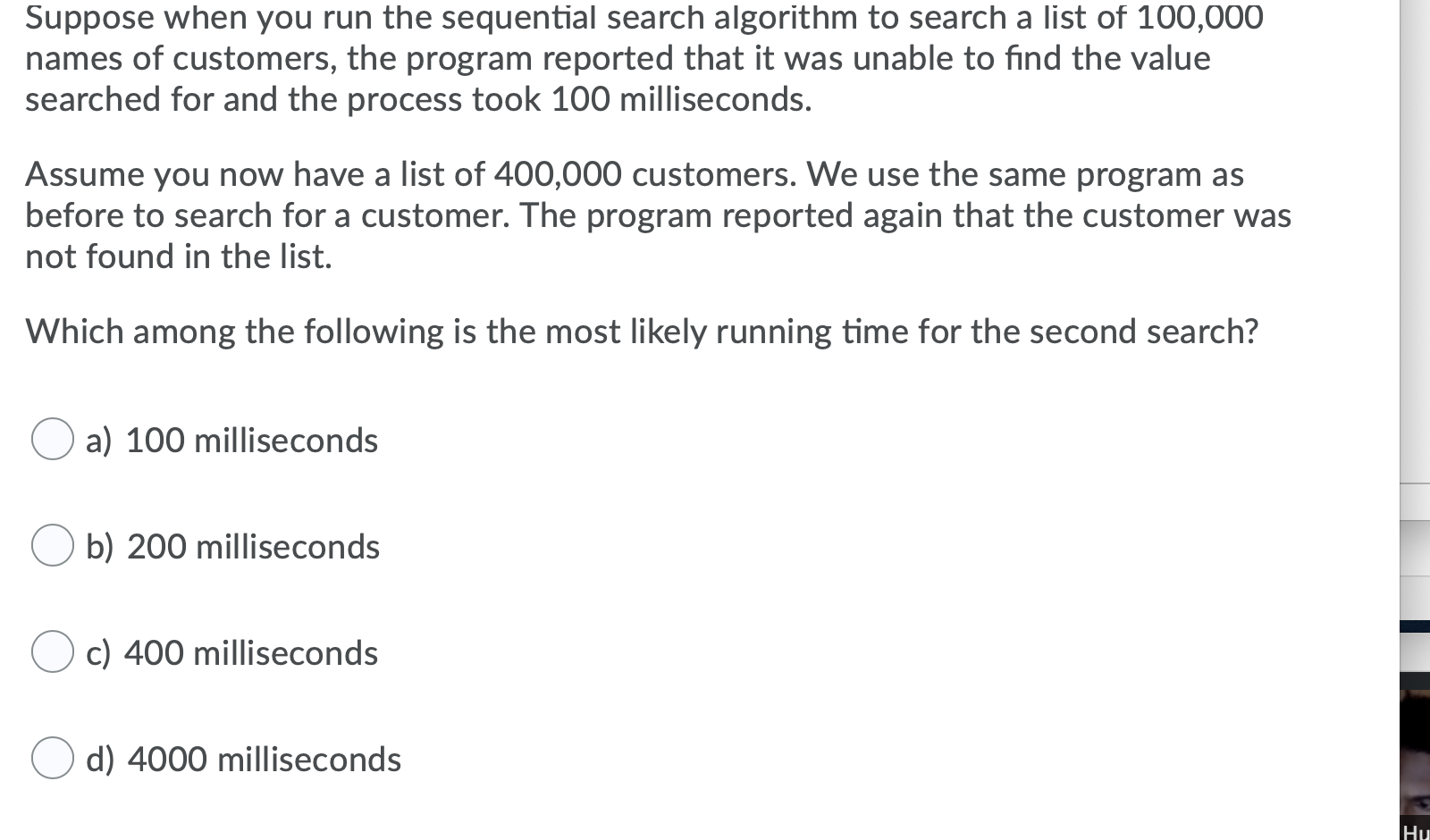 Solved Suppose when you run the sequential search algorithm | Chegg.com