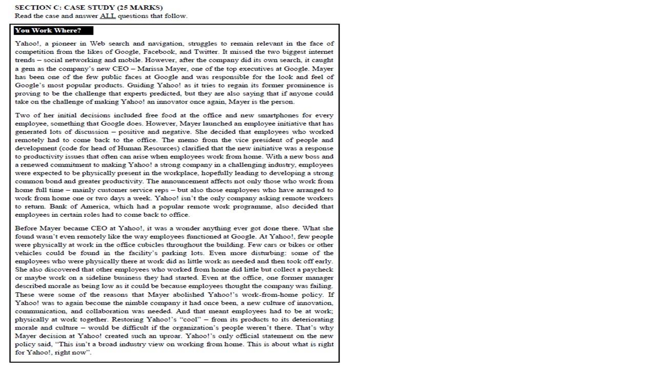 Solved SECTION C: CASE STUDY (25 MARKS) Read The Case And | Chegg.com