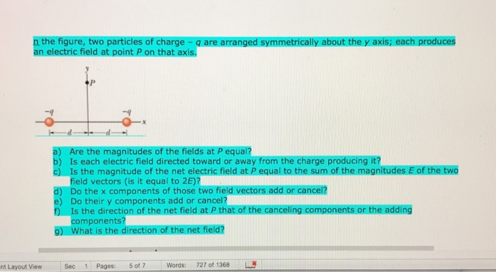 Solved the figure, two particles of charge - q are arranged | Chegg.com