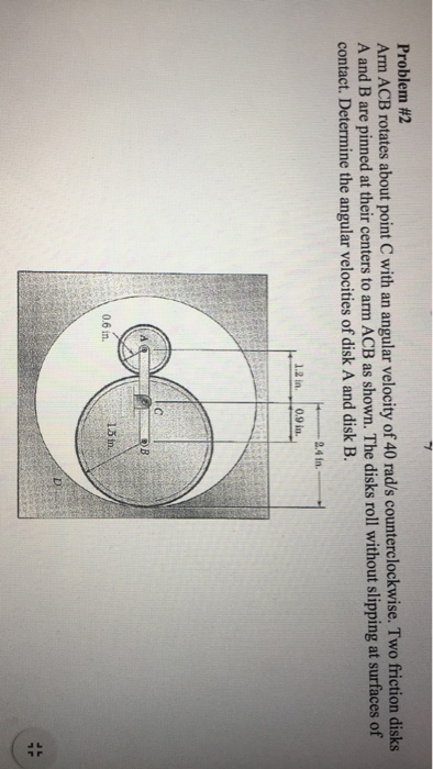 Solved Problem #2 Arm ACB Rotates About Point C With An | Chegg.com