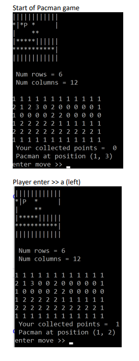 Solved Question 1 Create a simplified pacman game using C++ | Chegg.com