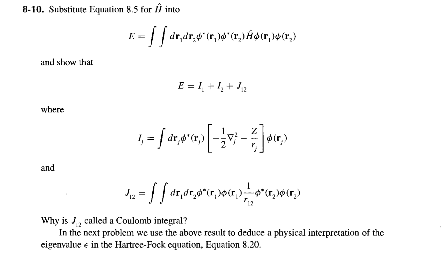 8 10 Substitute Equation 8 5 For ĥ Into E 1 D Chegg Com