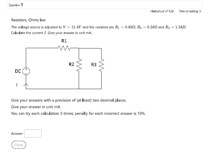 Solved Resistors, Ohms Law The Voltage Source Is Adjusted To | Chegg.com