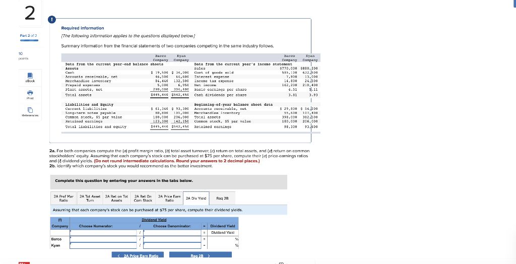 Solved Part 2 of 2 Required Information The following | Chegg.com